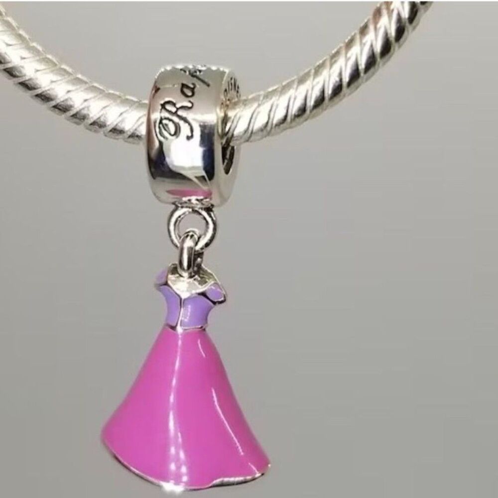 NWOT Rapunzel Tangled Dress Disney x Pandora FIT Silver Charm - Picture 3 of 12